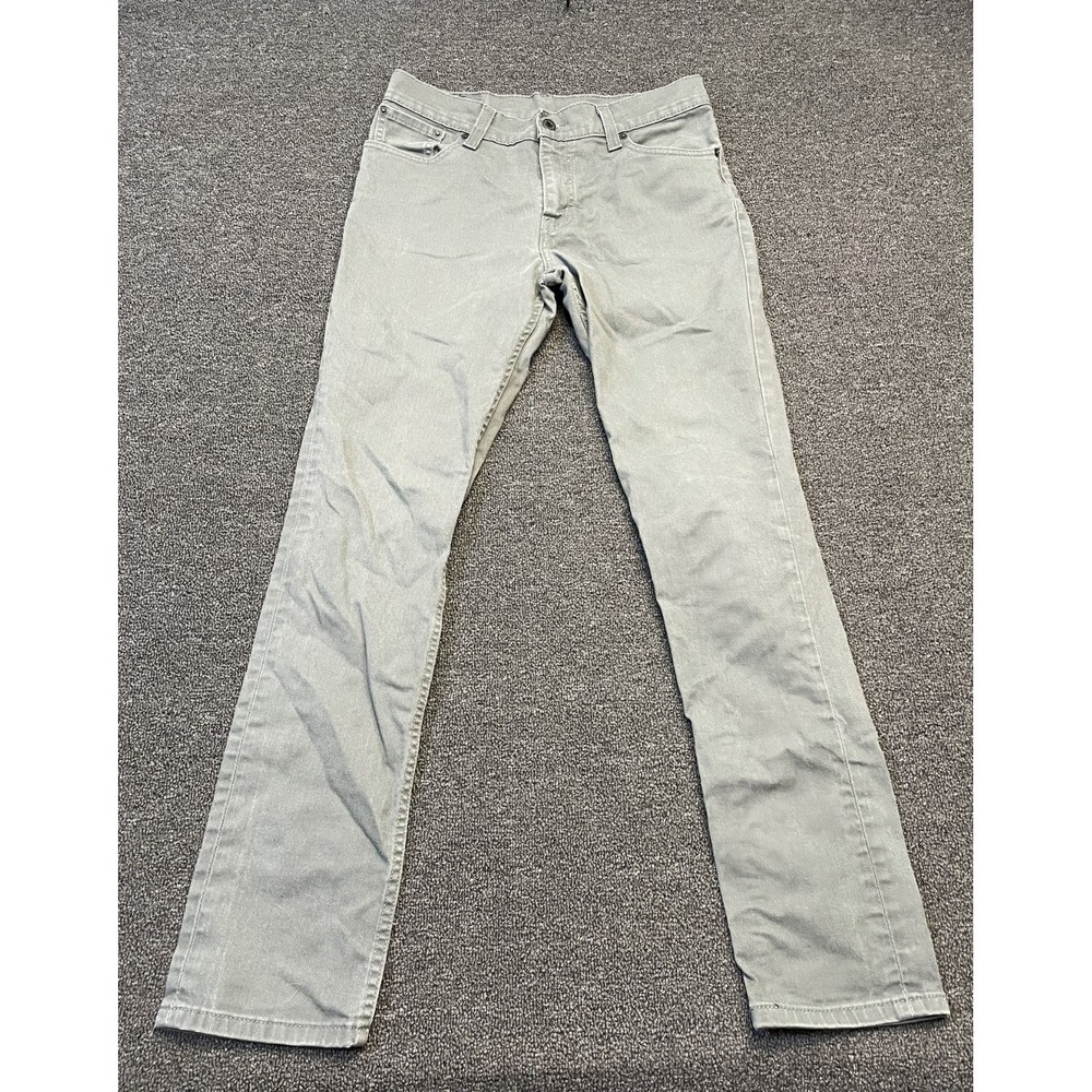 Levi's 510 Jeans Mens 31x30 Gray Denim Cotton Stretch Super Skinny Everyday Wear